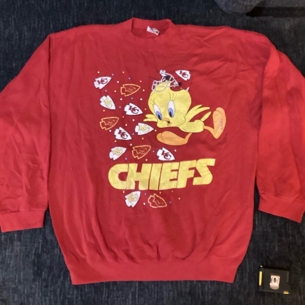 Red Vintage Chiefs Sweater
